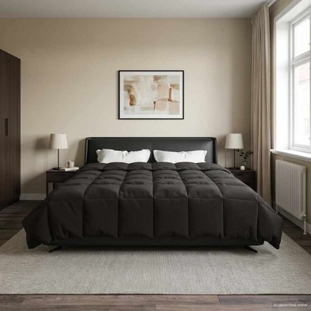 Duvet d'été simple Matelassé Anthracite 200 x 220 cm Microfibre 512338512338