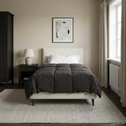 Duvet d'été simple Matelassé Anthracite 135 x 220 cm Microfibre 512341512341