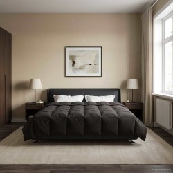 Duvet d'été simple Matelassé Anthracite 200 x 240 cm Microfibre 512342512342
