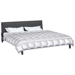 Duvet d'hiver Argenté 200 x 200 cm Satin et Microfibre 512345512345
