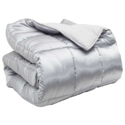 Duvet d'hiver Argenté 140 x 200 cm Satin et Microfibre 512349512349