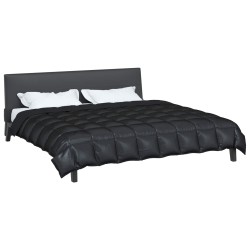 Duvet d'hiver Noir 240 x 260 cm Satin et Microfibre 512351512351