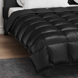 Duvet d'hiver Noir 240 x 260 cm Satin et Microfibre 512351512351