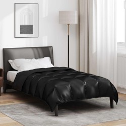 Duvet d'hiver Noir 155 x 220 cm Satin et Microfibre 512357512357