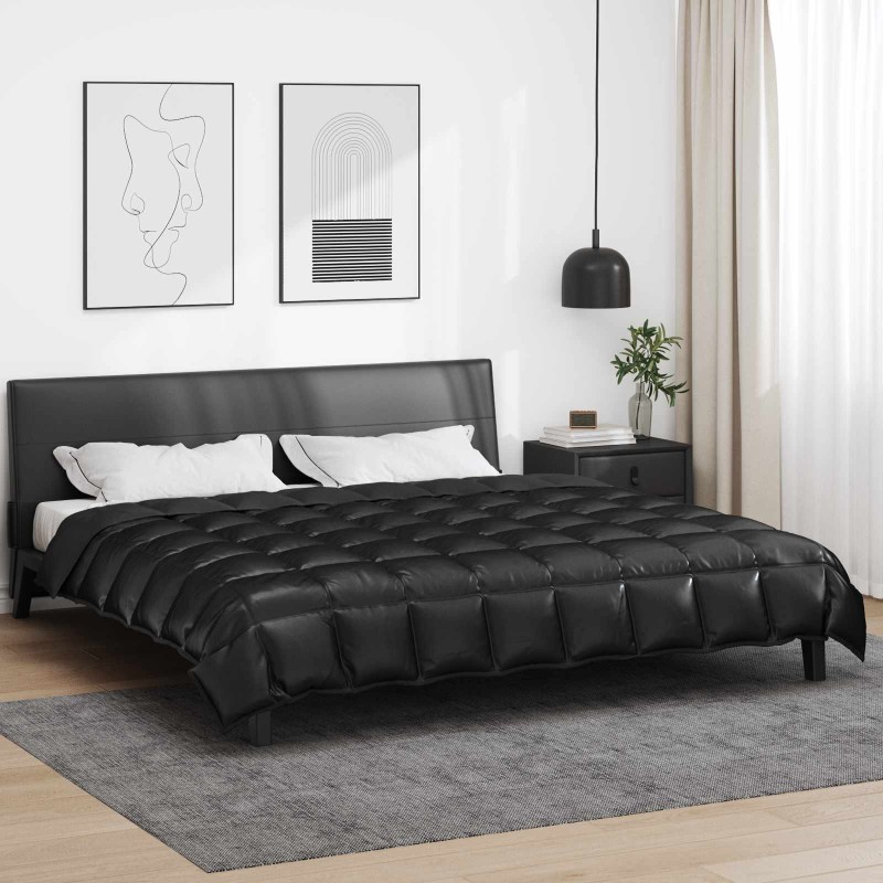 Duvet d'hiver Noir 200 x 200 cm Satin et Microfibre 512358512358