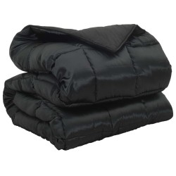Duvet d'hiver Noir 200 x 200 cm Satin et Microfibre 512358512358