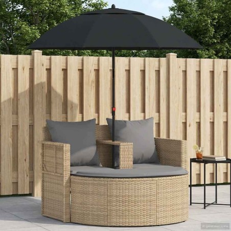 Canapé de jardin 8 pcs Beige et Gris clair polyrotin 512360512360