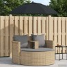 Canapé de jardin 8 pcs Beige et Gris clair polyrotin 512360512360