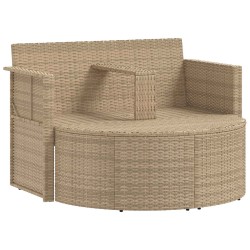 Canapé de jardin 8 pcs Beige et Gris clair polyrotin 512360512360
