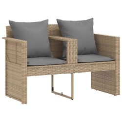 Canapé de jardin 8 pcs Beige et Gris clair polyrotin 512360512360