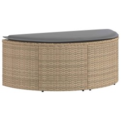 Canapé de jardin 8 pcs Beige et Gris clair polyrotin 512360512360