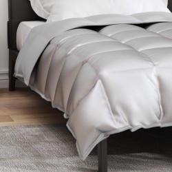 Duvet d'hiver Argenté 140 x 220 cm Satin et Microfibre 512361512361