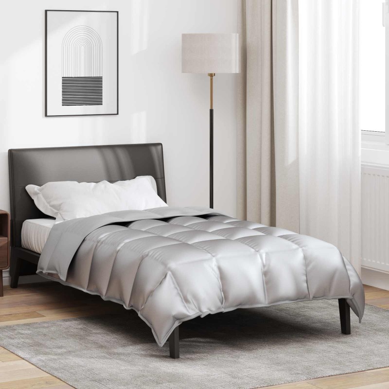 Duvet d'hiver Argenté 155 x 220 cm Satin et Microfibre 512375512375
