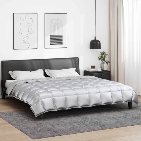 Duvet d'hiver Argenté 220 x 240 cm Satin et Microfibre 512377512377