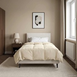 Duvet d'été simple Matelassé Crème 135 x 220 cm Microfibre 512386512386