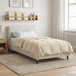 Duvet d'été simple Matelassé Crème 135 x 220 cm Microfibre 512386512386