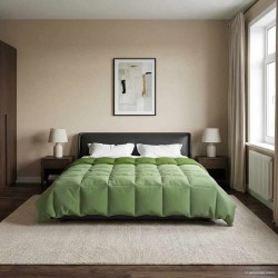 Duvet d'été simple Matelassé Vert 200 x 200 cm Microfibre 512387512387