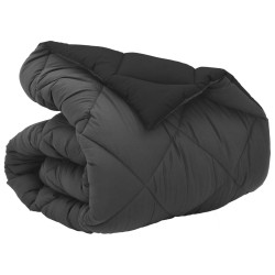 Duvet d'hiver Noir et anthracite 140 x 220 cm Microfibre 512390512390