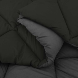 Duvet d'hiver Noir et anthracite 155 x 220 cm Microfibre 512391512391