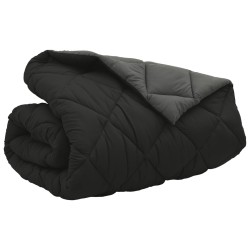 Duvet d'hiver Noir et anthracite 200 x 220 cm Microfibre 512392512392