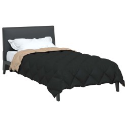 Duvet d'hiver Noir et Taupe 140 x 220 cm Microfibre 512403512403