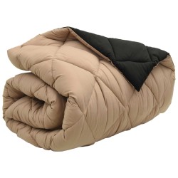 Duvet d'hiver Noir et Taupe 140 x 200 cm Microfibre 512408512408