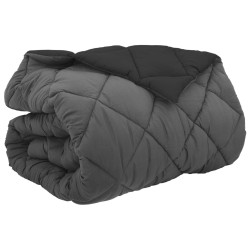 Duvet d'hiver Noir et anthracite 220 x 260 cm Microfibre 512409512409