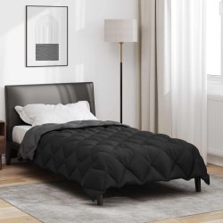 Duvet d'hiver Noir et anthracite 140 x 200 cm Microfibre 512410512410