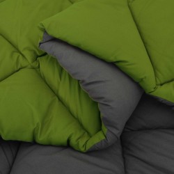 Duvet d'hiver Vert et Anthracite 135 x 200 cm Microfibre 512421512421