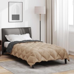 Duvet d'hiver Anthracite et Taupe 155 x 220 cm Microfibre 512432512432