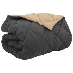 Duvet d'hiver Anthracite et Taupe 220 x 260 cm Microfibre 512435512435