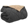 Duvet d'hiver Anthracite et Taupe 220 x 260 cm Microfibre 512435512435