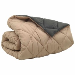 Duvet d'hiver Anthracite et Taupe 220 x 260 cm Microfibre 512435512435