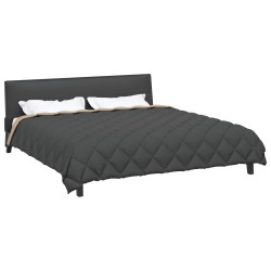 Duvet d'hiver Anthracite et Taupe 240 x 260 cm Microfibre 512436512436