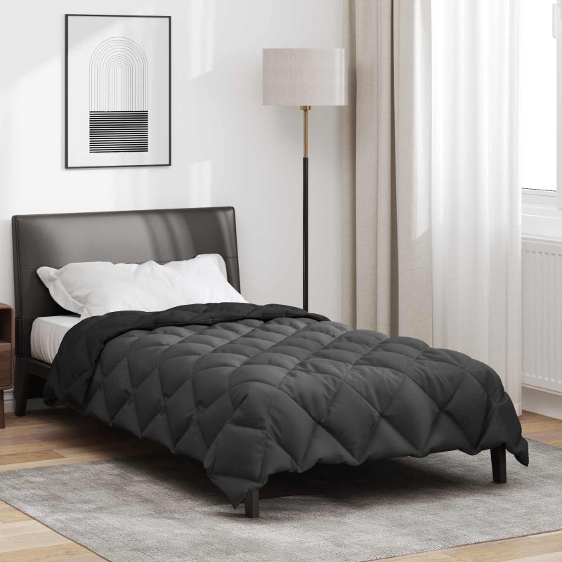Duvet d'hiver Noir et anthracite 135 x 200 cm Microfibre 512439512439