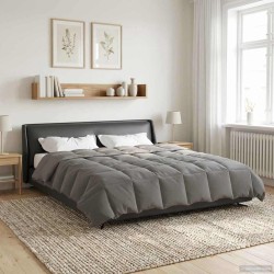 Duvet d'été simple Matelassé Gris clair 200 x 220 cm Microfibre 512443512443