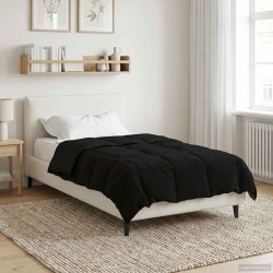 Duvet d'été simple Matelassé Noir 135 x 220 cm Microfibre 512444512444