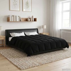 Duvet d'été simple Matelassé Noir 200 x 220 cm Microfibre 512445512445