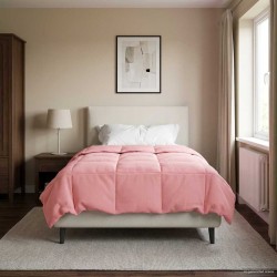 Duvet d'été simple Matelassé Rose 155 x 220 cm Microfibre 512446512446