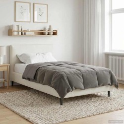 Duvet d'été simple Matelassé Gris clair 140 x 220 cm Microfibre 512447512447