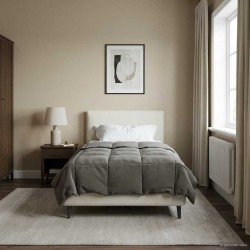Duvet d'été simple Matelassé Gris clair 140 x 220 cm Microfibre 512447512447
