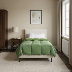 Duvet d'été simple Matelassé Vert 140 x 200 cm Microfibre 512448512448