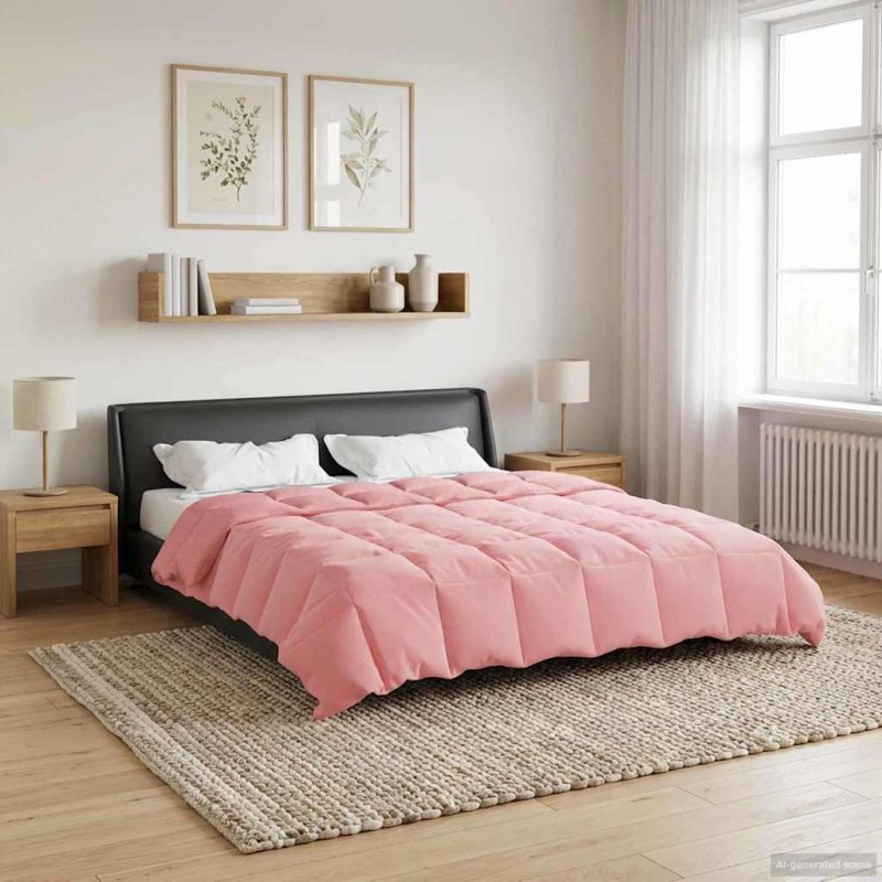 Duvet d'été simple Matelassé Rose 220 x 260 cm Microfibre 512451512451