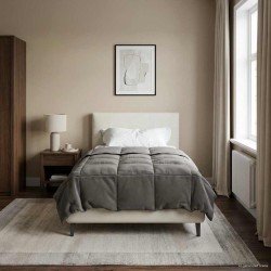 Duvet d'été simple Matelassé Gris clair 155 x 220 cm Microfibre 512452512452