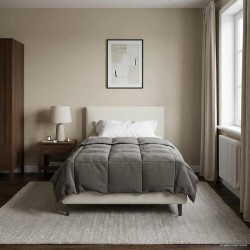 Duvet d'été simple Matelassé Gris clair 135 x 220 cm Microfibre 512453512453