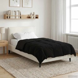 Duvet d'été simple Matelassé Noir 140 x 220 cm Microfibre 512456512456
