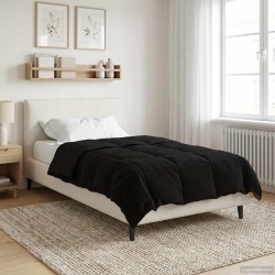 Duvet d'été simple Matelassé Noir 155 x 200 cm Microfibre 512459512459