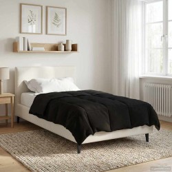 Duvet d'été simple Matelassé Noir 140 x 200 cm Microfibre 512460512460