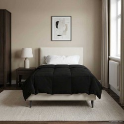 Duvet d'été simple Matelassé Noir 135 x 200 cm Microfibre 512461512461