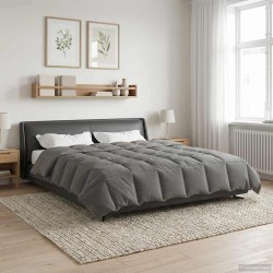 Duvet d'été simple Matelassé Gris clair 240 x 260 cm Microfibre 512462512462
